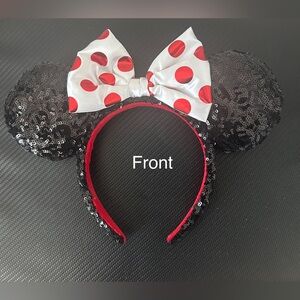 Polka Dot Bow Mouse Ears Headband